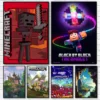 Poster Minecraft Autocollant – Déco Murale Étanche pour Chambre, Bar ou Salon